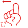 【ぢ】　の表現です。　濁音は右横に移動する【「カタカナのチ」小指を垂直に立てて他の指は前方に伸ばしそろえる。「1,000＝０の輪が３個」「千」】